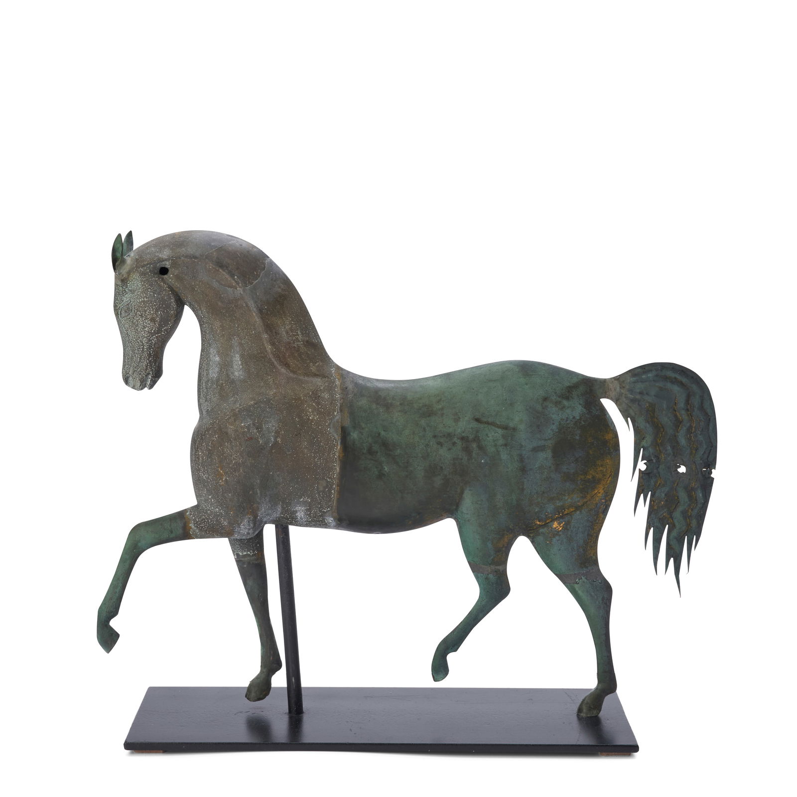 A Fine Molded Copper and Zinc Index Horse Weathervane attributed to J. Howard & Co., West Bridge... (1 of 1)