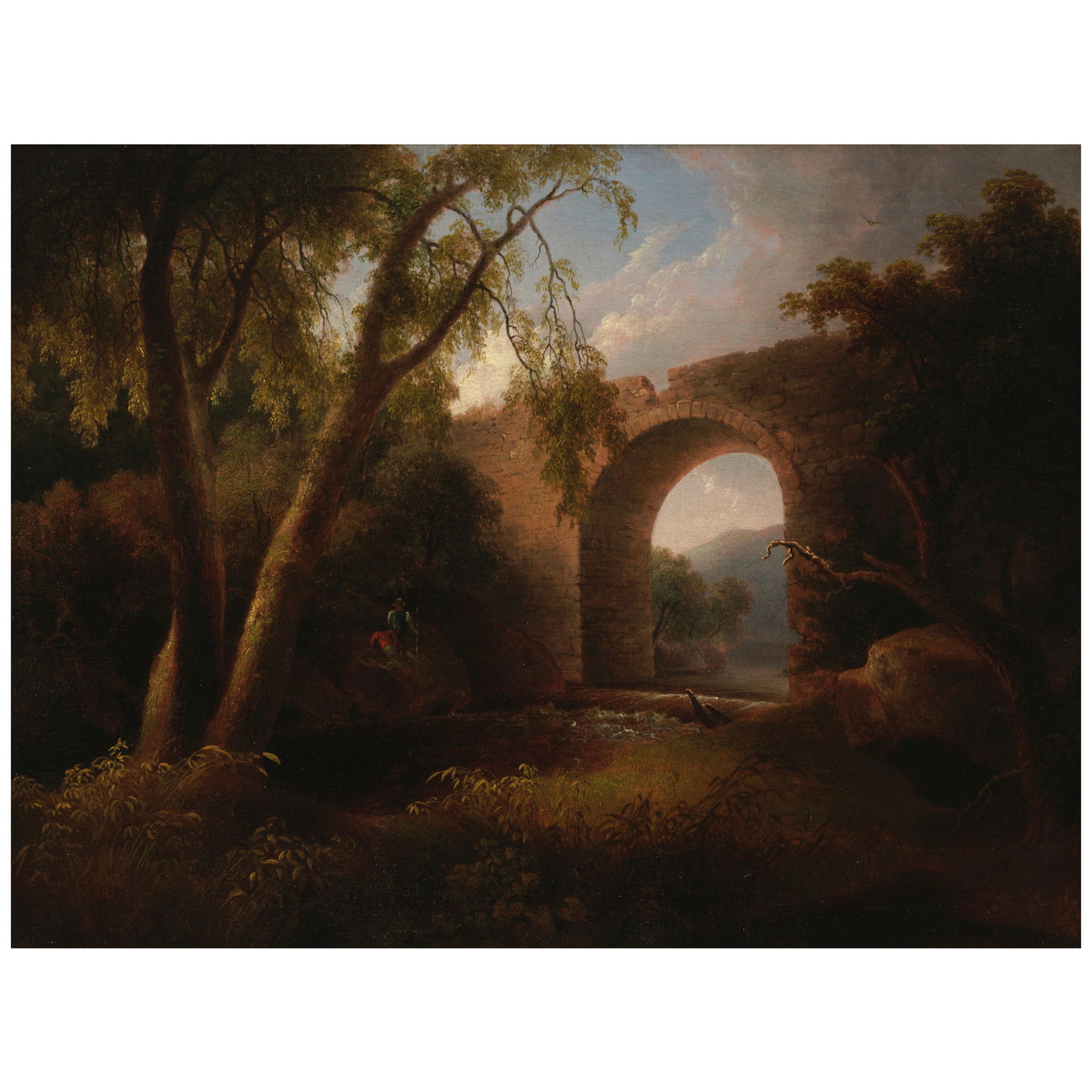 Thomas Doughty (1793-1856) Landscape 18 x 24 in. (45.7 x 61 cm.) (Painted in 1829.): Thomas Doughty (1793-1856) Landscape signed and dated 'DOUGHTY / 1829' (lower right within the composition) oil on canvas 18 x 24 in. (45.7 x 61 cm.) Painted in 1829. Footnotes: Provenance Zabrisk