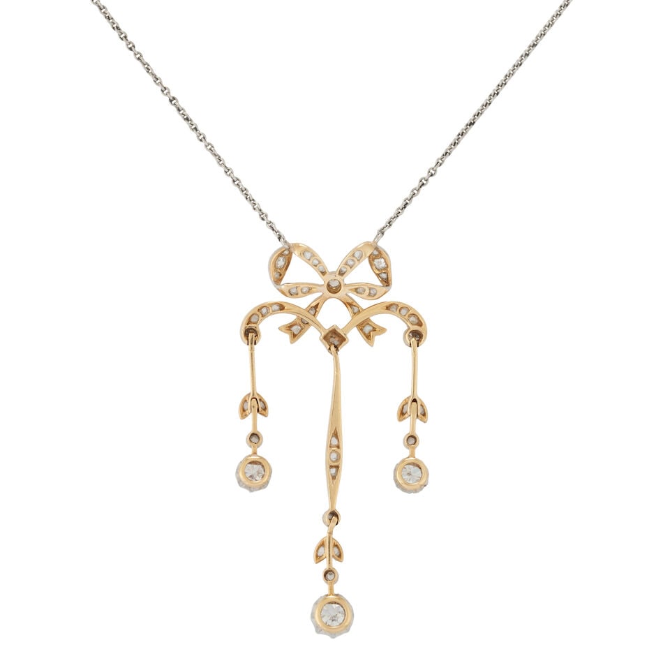 AN EDWARDIAN PENDANT NECKLACE - 4