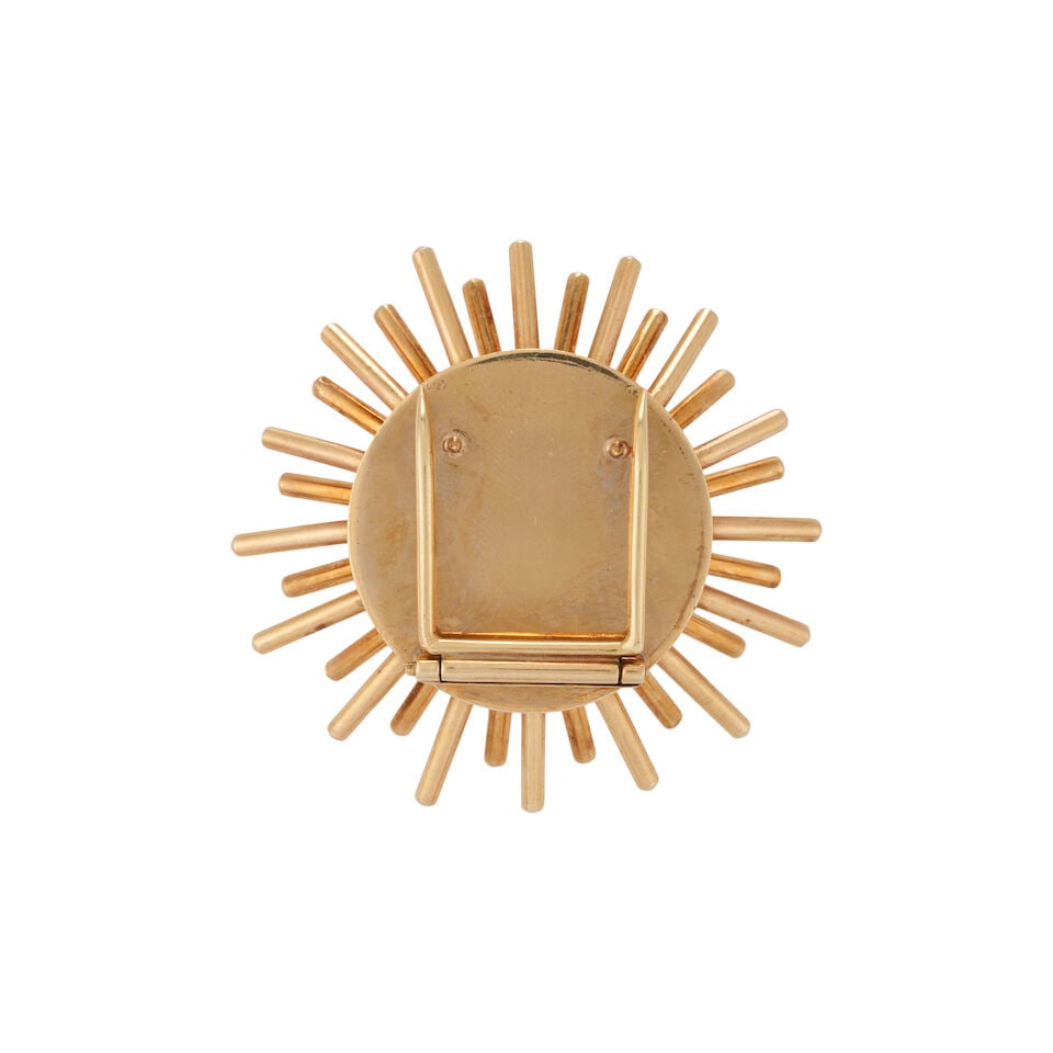 CARTIER: A 14K GOLD SPUTNIK BROOCH - 4