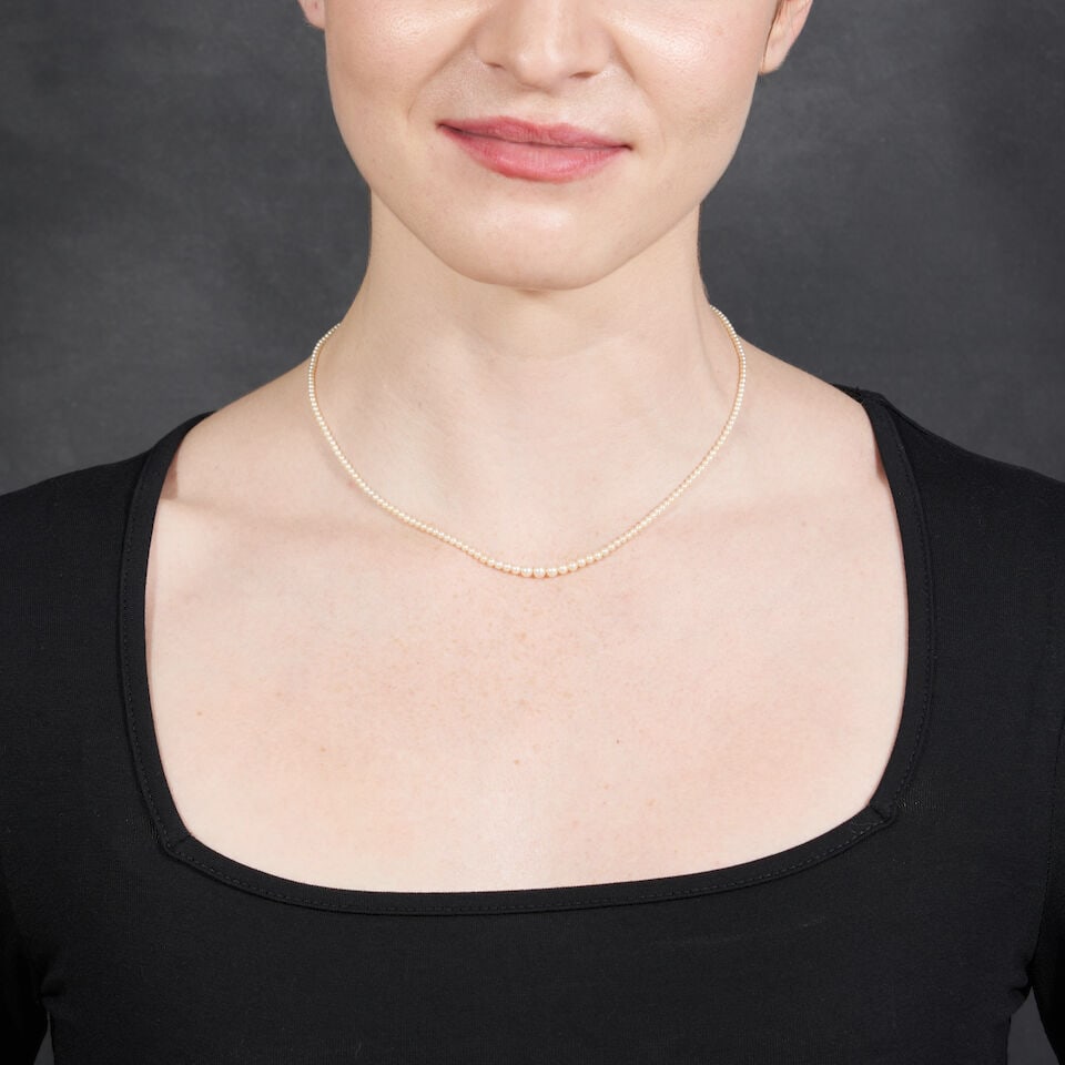 AN ART DECO PEARL NECKLACE - 2