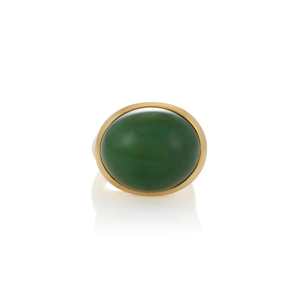 ELSA PERETTI FOR TIFFANY & CO.: AN 18K GOLD AND JADE RING, HONG KONG - 6