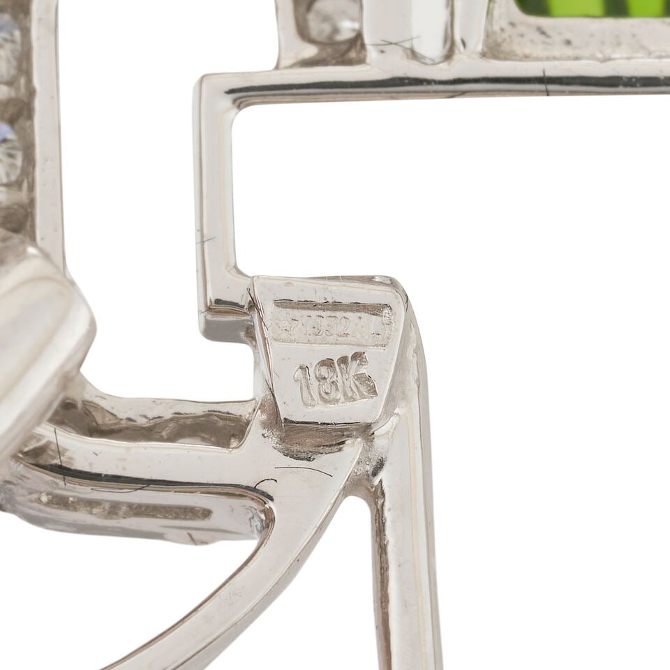 ROBERTO LEGNAZZI: A ROCK CRYSTAL, GEM-SET, AND DIAMOND GIARDINETTI BROOCH, ITALY - 4