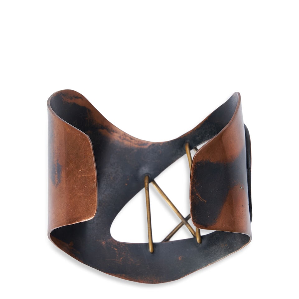 ART SMITH: A COPPER AND BRASS CUFF BRACELET - 3