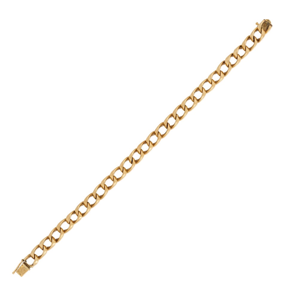 SHREVE, CRUMP, & LOW CO.: AN 18K GOLD BRACELET: SHREVE, CRUMP, & LOW CO.: AN 18K GOLD BRACELET Weight 31.8 dwt, signed SC&L, for Shreve, Crump & Low, length 8 5/8 in. For further information on this lot please visit Bonhams.com For further