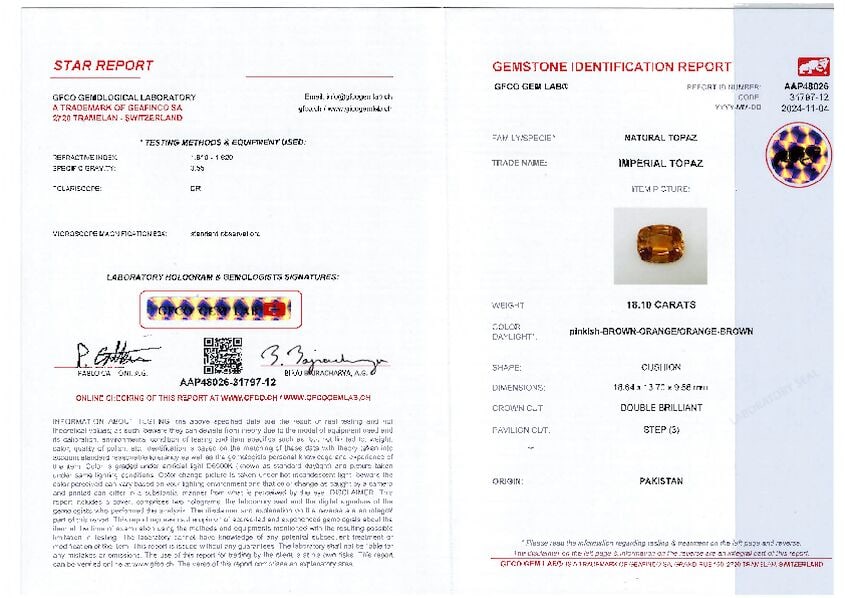 AN UNMOUNTED TOPAZ - 4