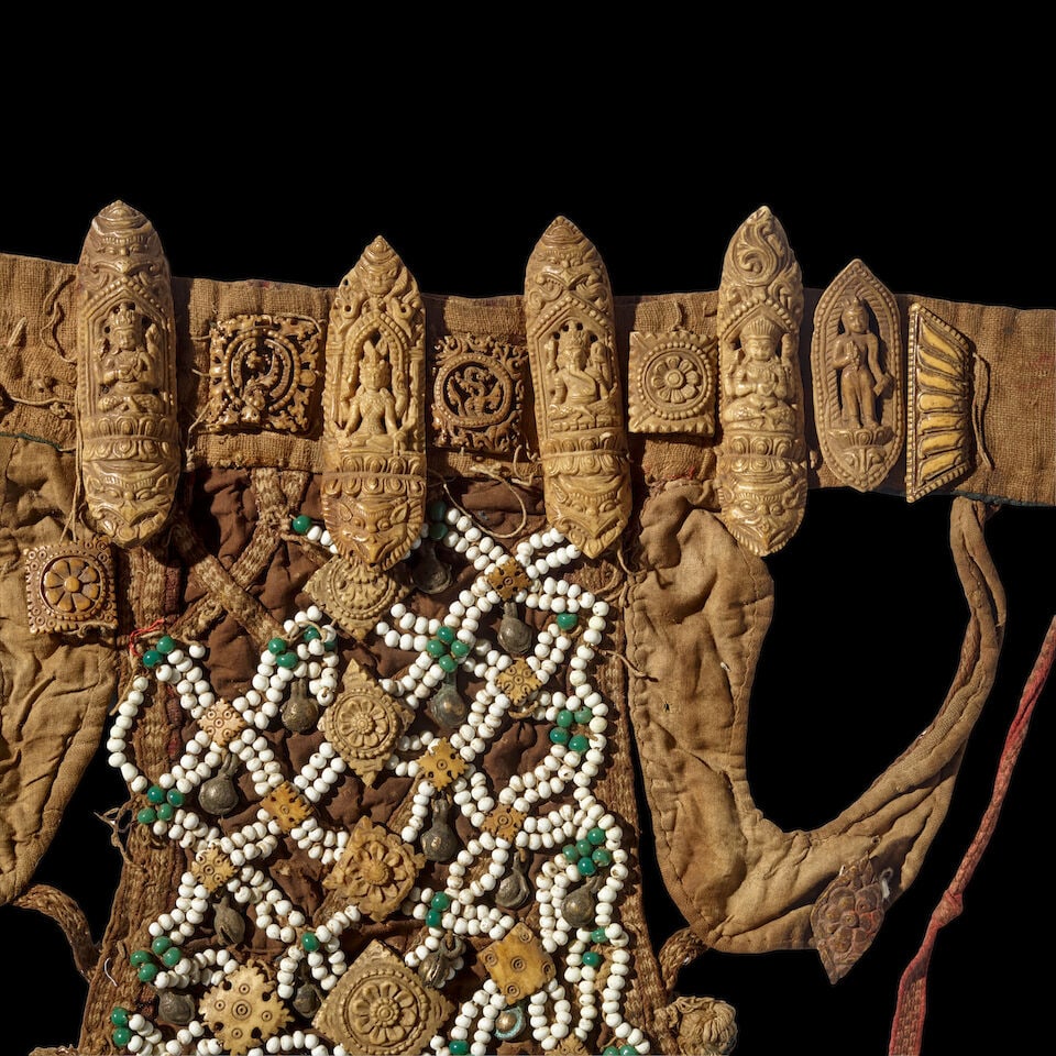 A NECROMANCERS BONE APRON TIBET OR NEPAL, 16TH/17TH CENTURY - 2