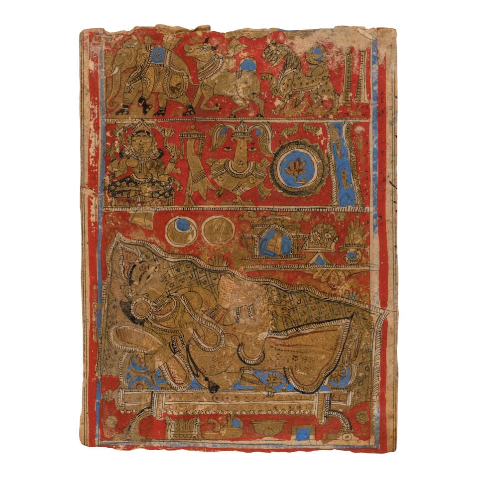 THREE ILLUSTRATIONS FROM A JAIN KALPA SUTRA MANUSCRIPT GUJARAT OR RAJASTHAN, 15TH CENTURY - 5