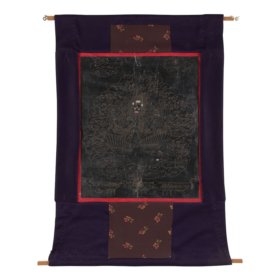 A BON THANGKA OF SIPAI GYALMO TIBET, 19TH CENTURY - 2