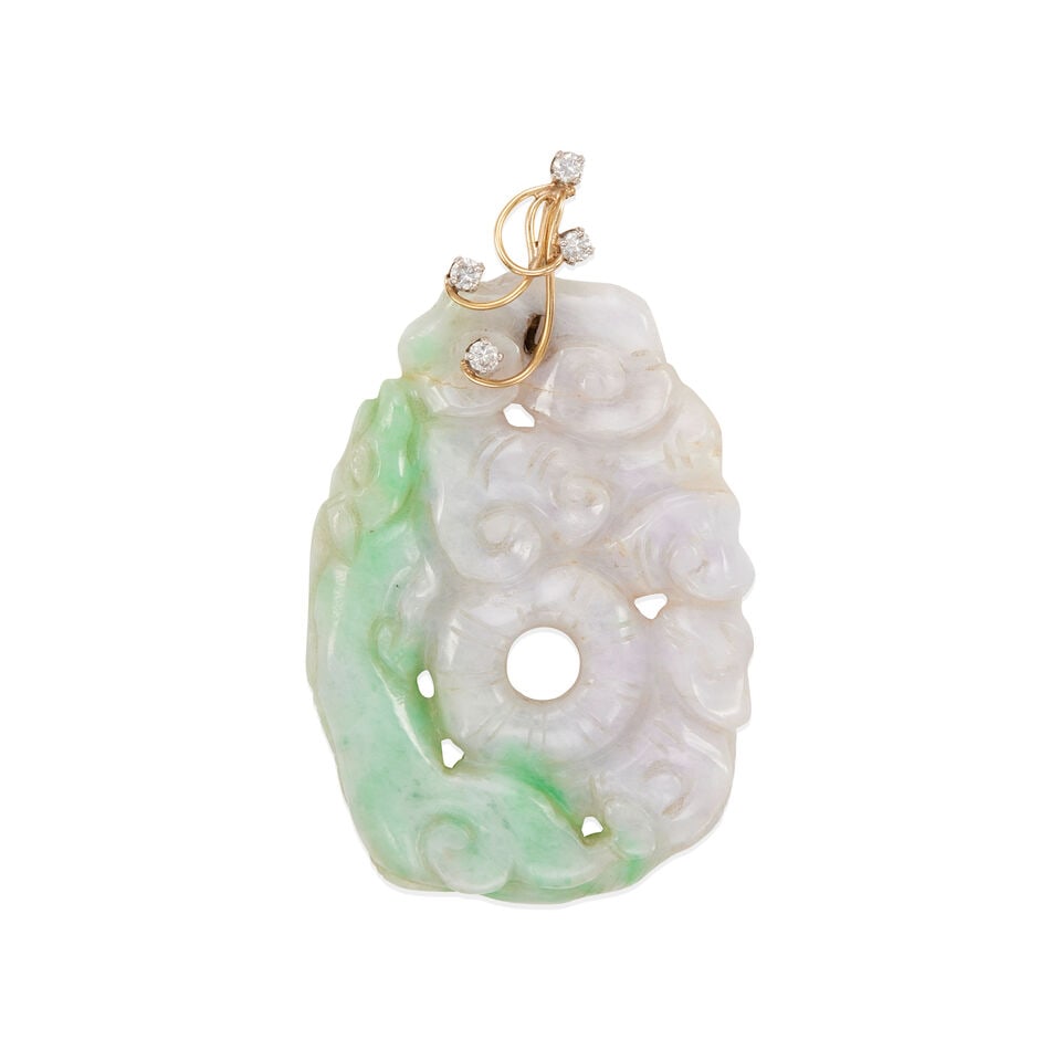 14K GOLD AND JADE PENDANT (1 of 2)