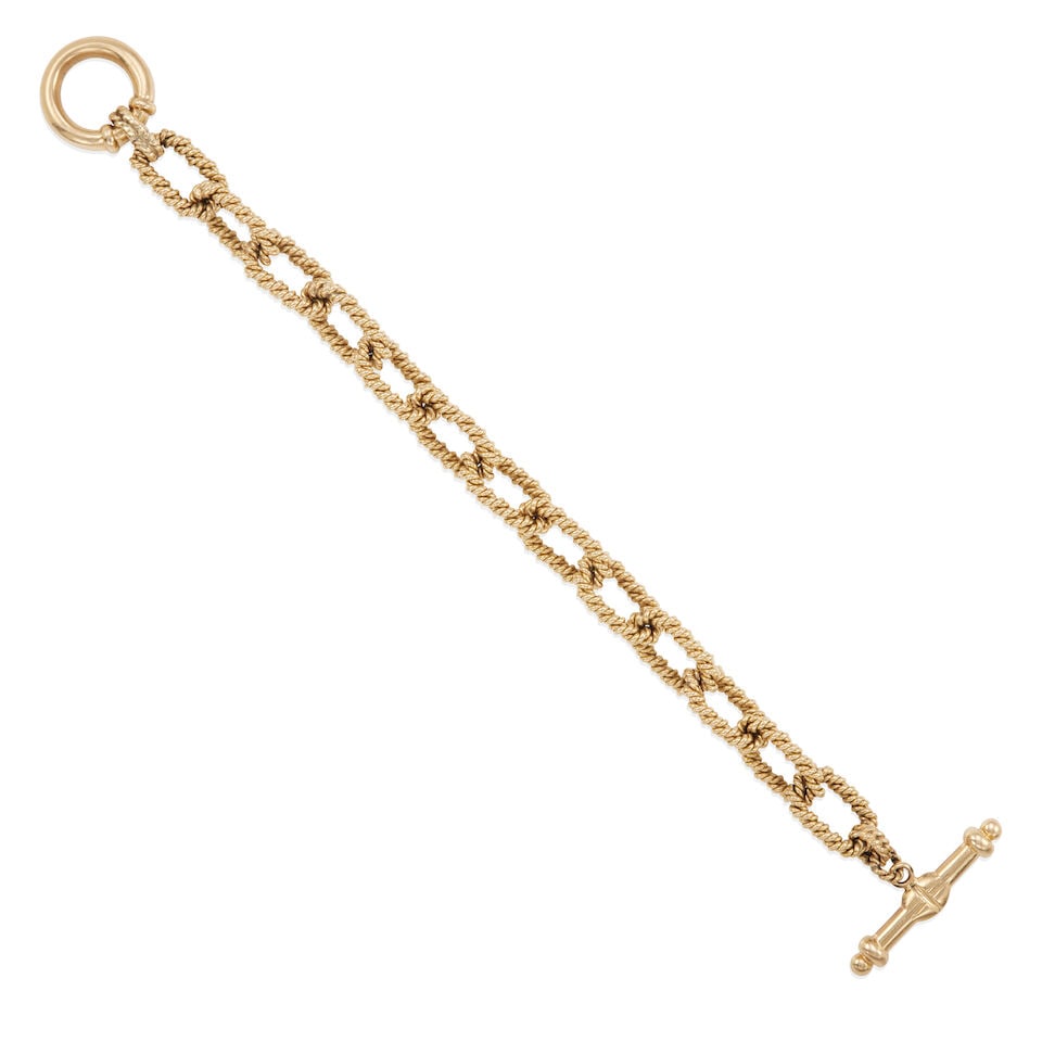 14K GOLD ROPE LINK BRACELET (1 of 2)