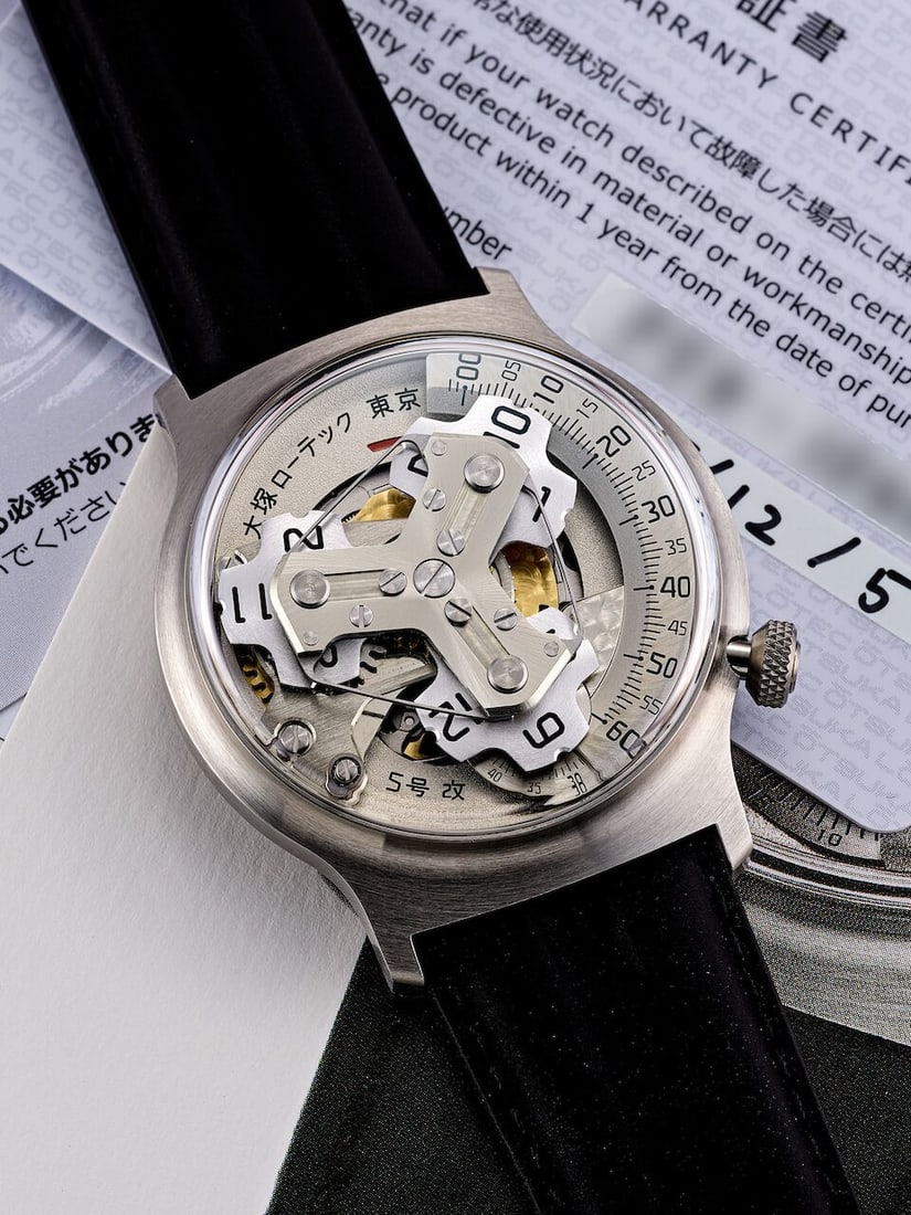 ŌTSUKA LŌTEC | NO.5 KAI, A RARE BRAND NEW STAINLESS STEEL SKELETONISED WRISTWATCH WITH... (1 of 6)