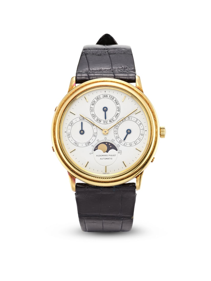 AUDEMARS PIGUET | QUANTIEME PERPETUAL, REF.5548BA, A YELLOW GOLD PERPETUAL CALENDAR WRISTWATCH W... (1 of 3)