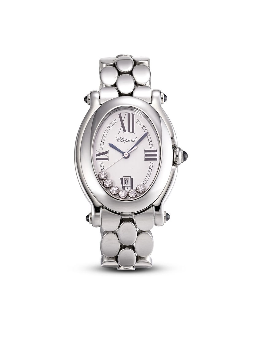 CHOPARD | HAPPY SPORT, REF.27/8418-23, A STAINLESS STEEL BRACELET WATCH WITH FLOATING DIAMONDS A... (1 of 2)