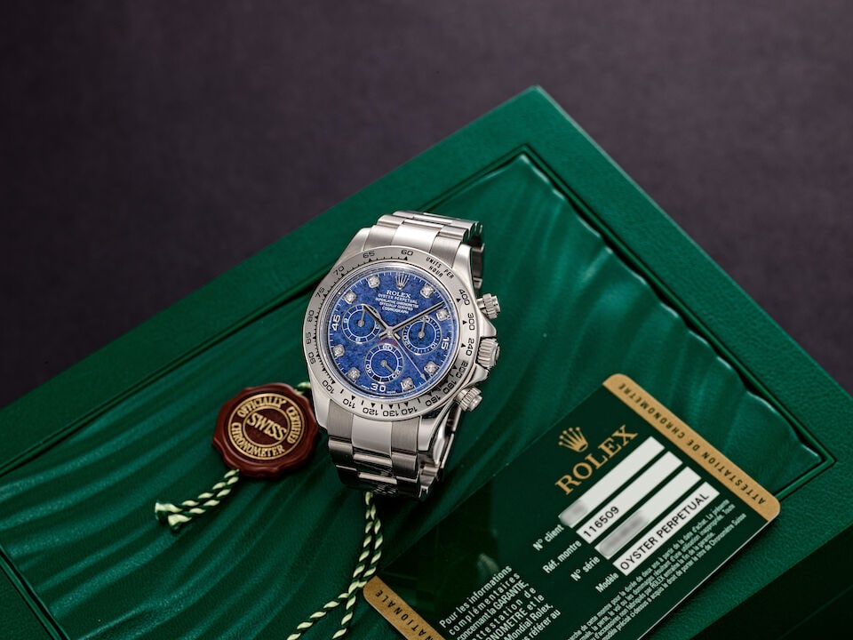 ROLEX | COSMOGRAPH DAYTONA, REF.116509, A RARE AND EXCLUSIVE WHITE GOLD CHRONOGRAPH BR... - 4