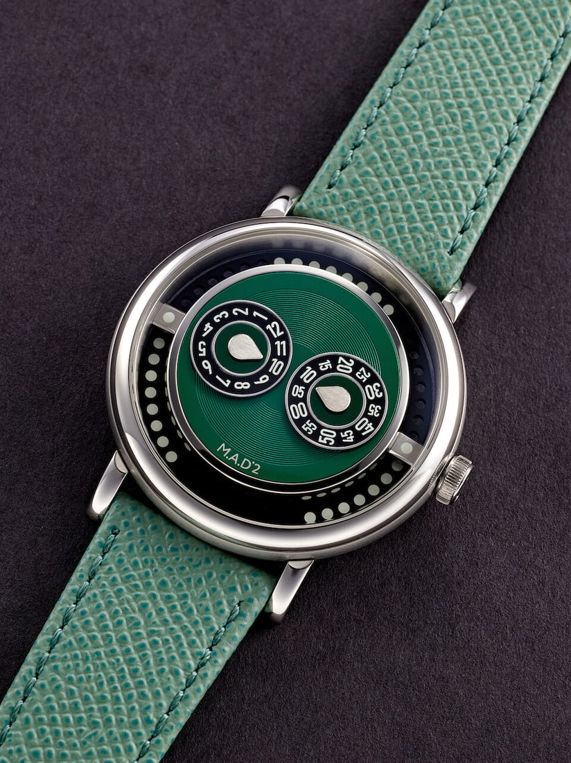 MB&F X M.A.D. EDITIONS | M.A.D.2 'GREEN', A BRAND NEW PLAYFUL STAINLESS STEEL JUMPING HOUR WRIST... - 2