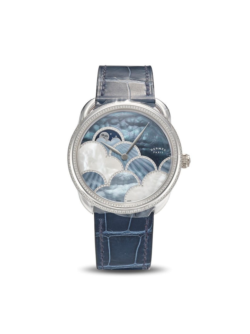HERMÈS | ARCEAU PETITE LUNE DANS LES NUAGES, REF.AR7.B92, A LIKE NEW WHITE GOLD AND DIAMOND... - 2