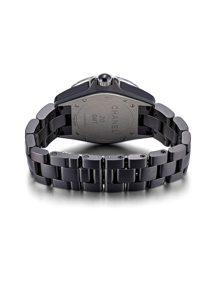 CHANEL | J12 GMT, REF.H3101, A CERAMIC DUAL TIME BRACELET WATCH WITH DATE, CIRCA 2010 - 2