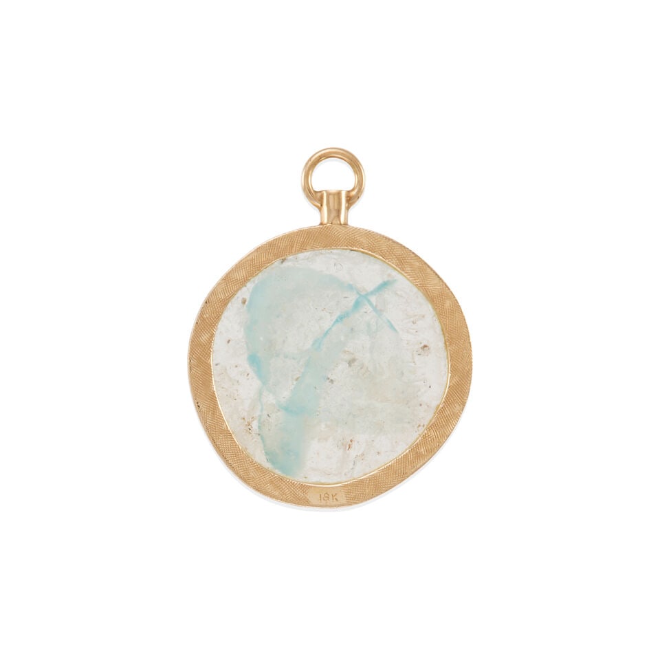 18K GOLD AND GLASS PENDANT - 2