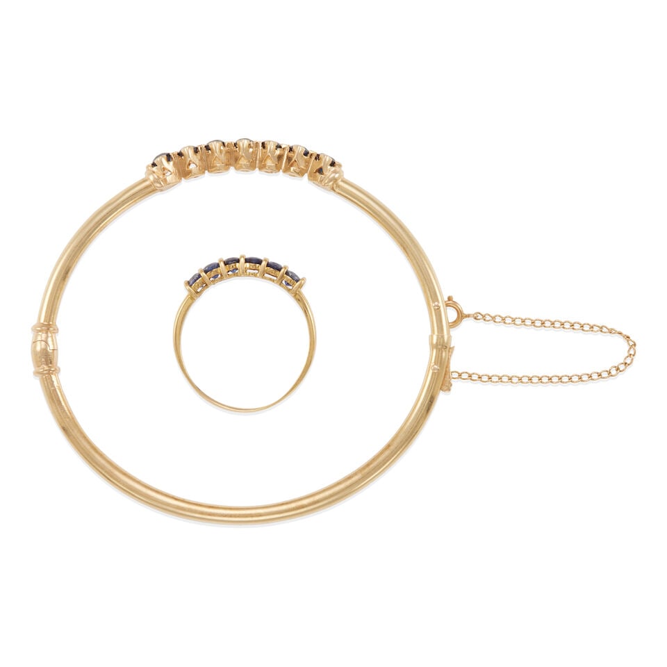 GOLD AND SAPPHIRE SET - 2