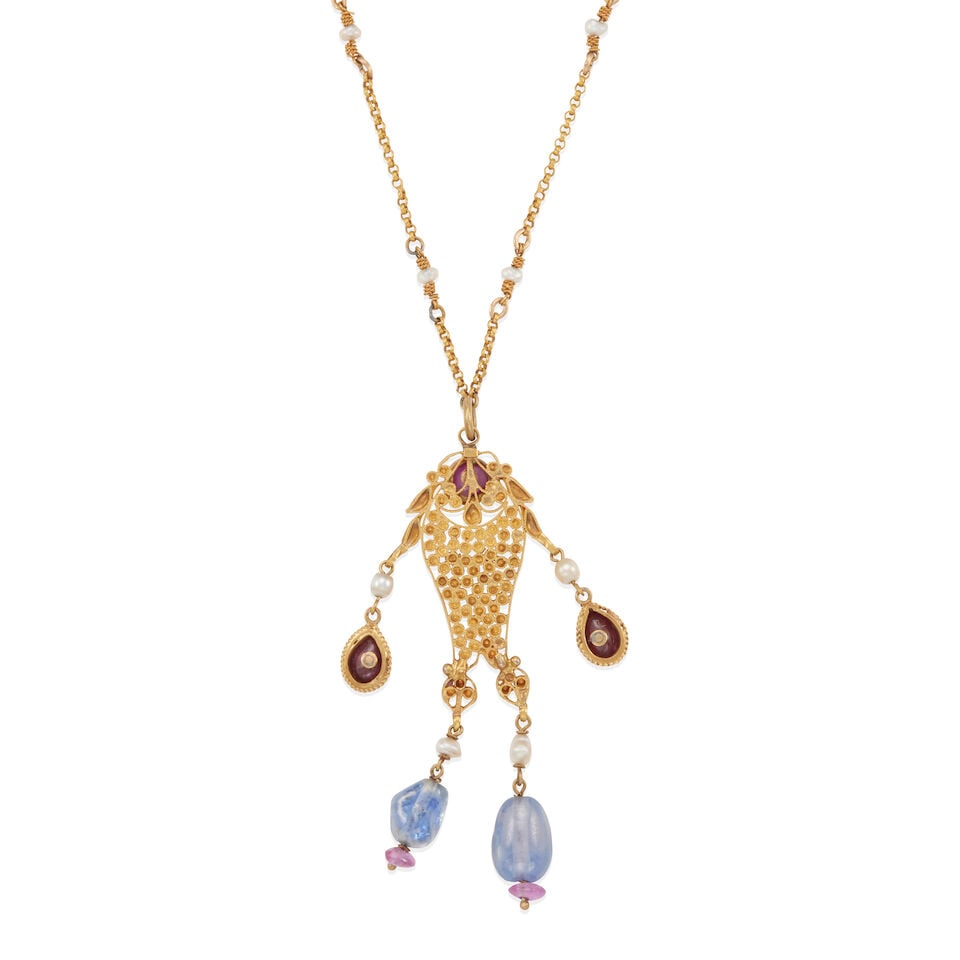 GOLD AND MULTI-GEM NECKLACE - 2