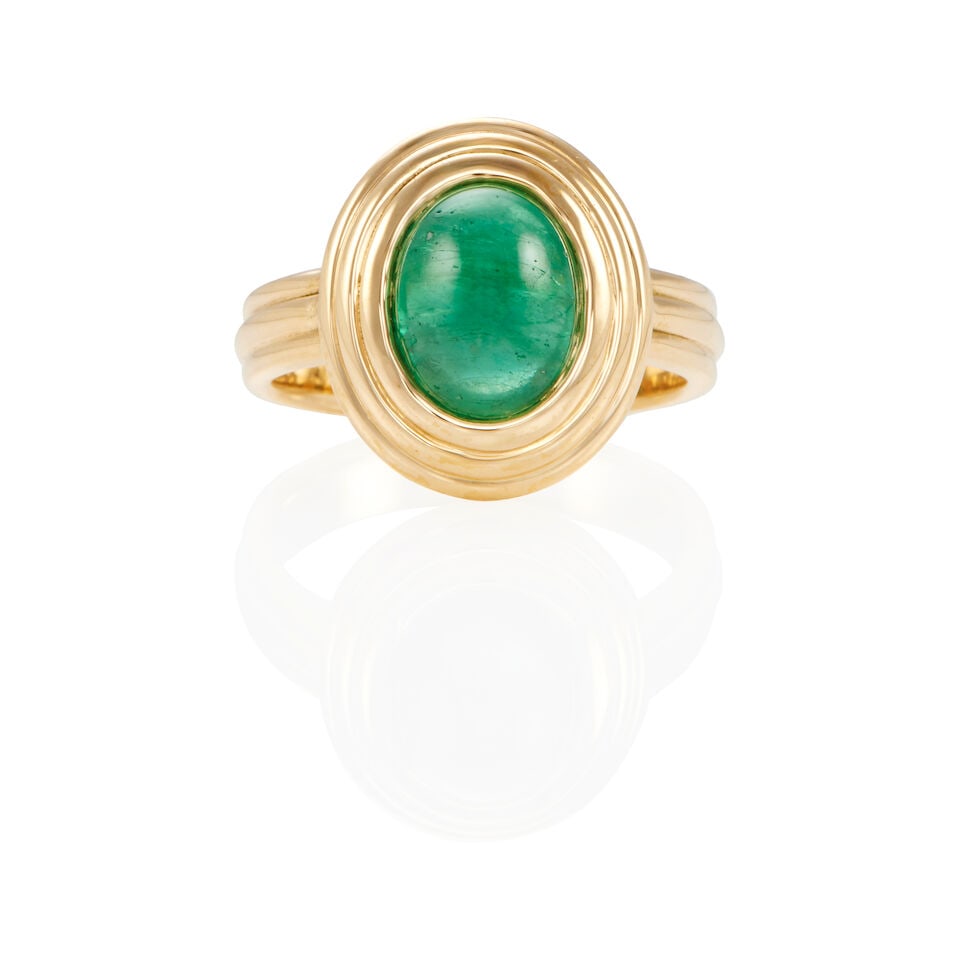 18K GOLD AND EMERALD RING (1 of 2)