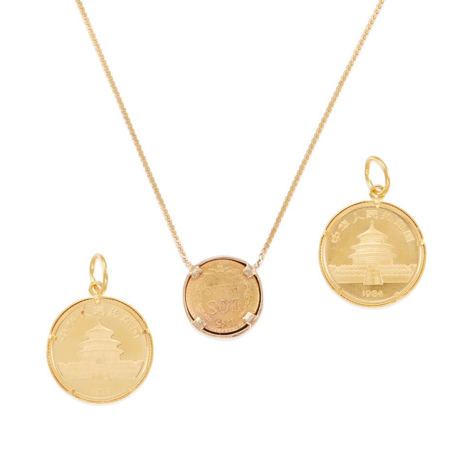 THREE GOLD COIN JEWELRY - 2