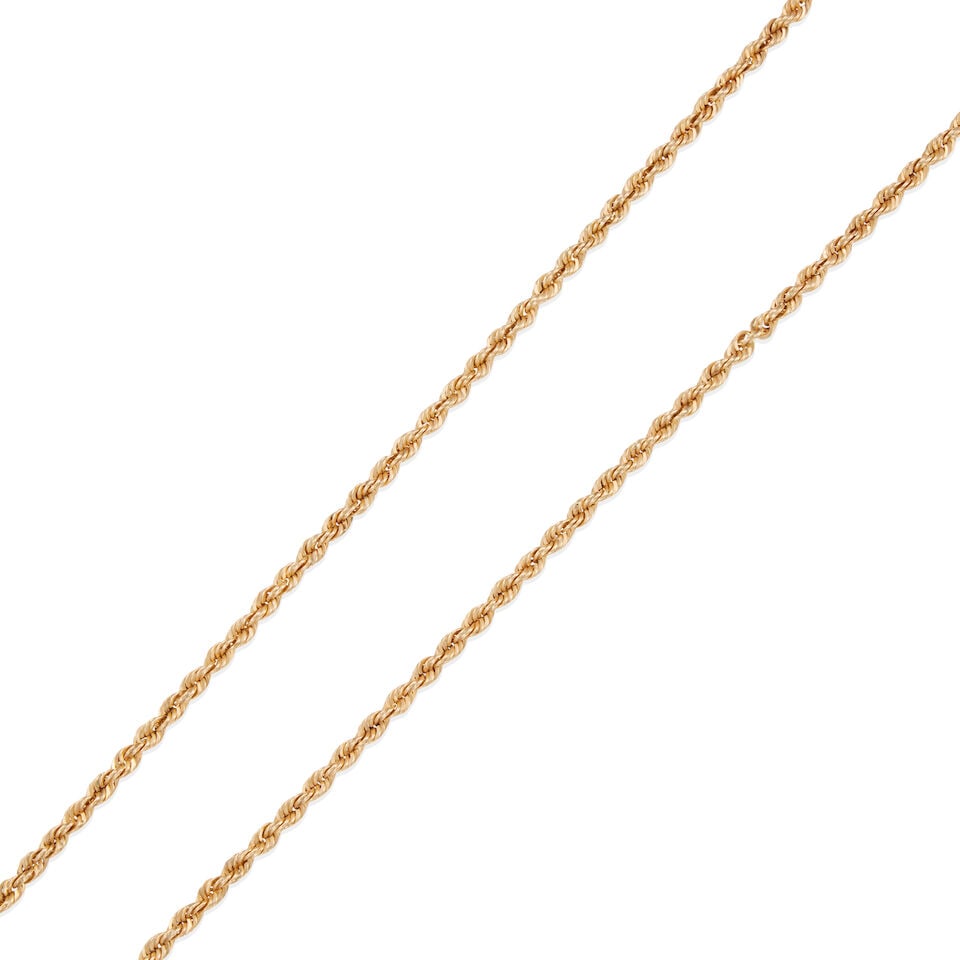 10K GOLD ROPE CHAIN NECKLACE - 2