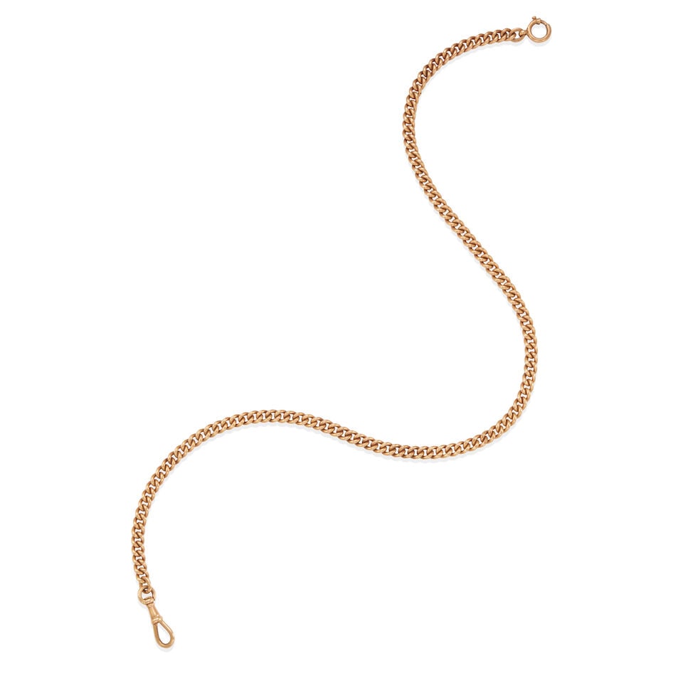 14K GOLD CHAIN NECKLACE: 14K GOLD CHAIN NECKLACE • 14k yellow gold • Length 17 1/4 in. • Estimated gross weight: 45.0 grams Footnotes: Overall condition, very good Metal tested for 14k gold Superficial wear
