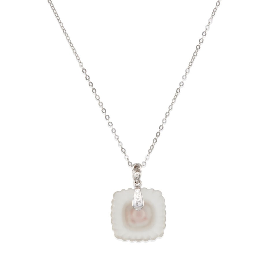 SPINEL, ROCK CRYSTAL AND DIAMOND NECKLACE - 2
