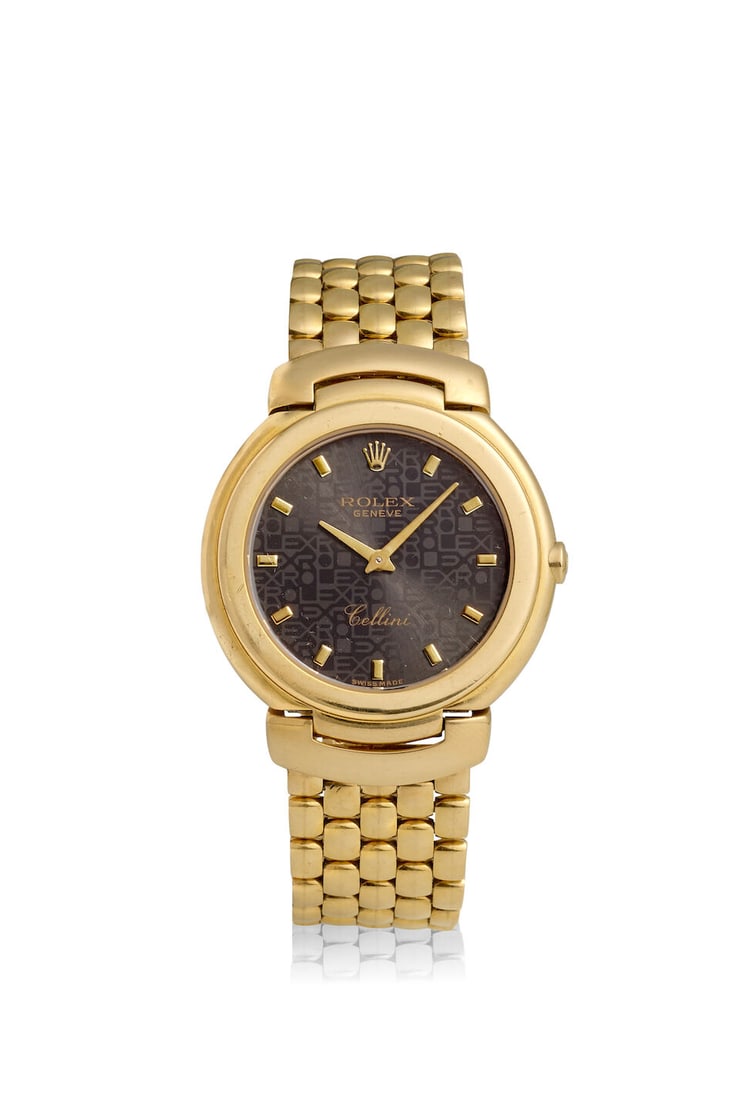 ROLEX. AN 18K GOLD QUARTZ BRACELET WATCH Cellini, Ref: 6622, c. 1990s (1 of 2)