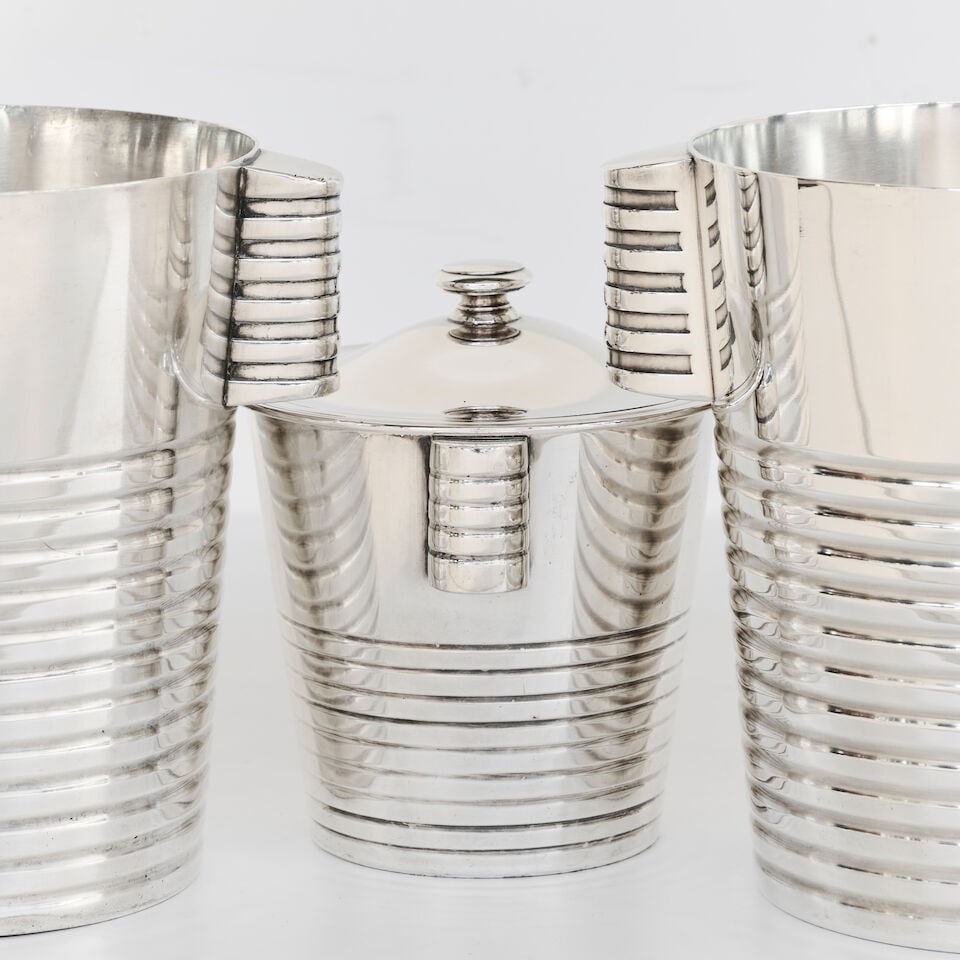 LUC LANEL (1893-1965) Deux seaux à champagne Ondulation - 2