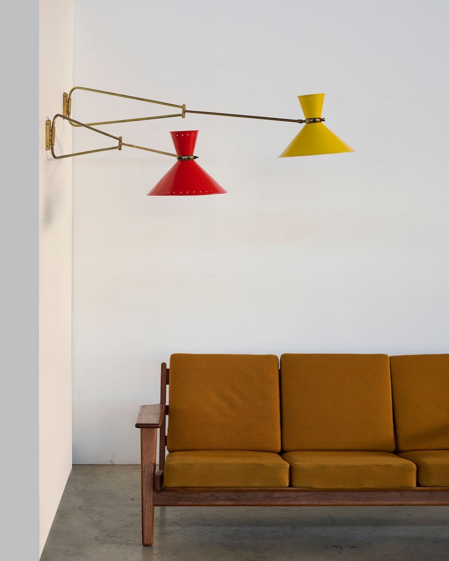 RENÉ MATHIEU (1905-1969) Paire d'appliques - 2