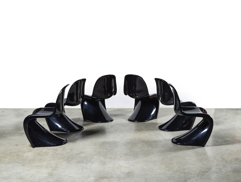 VERNER PANTON (1926-1998) Ensemble de six chaises Panton chair - 2