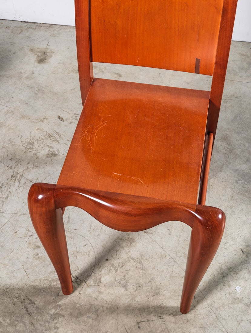 PHILIPPE STARCK (1949) Suite de trois chaises Placide of wood - 5