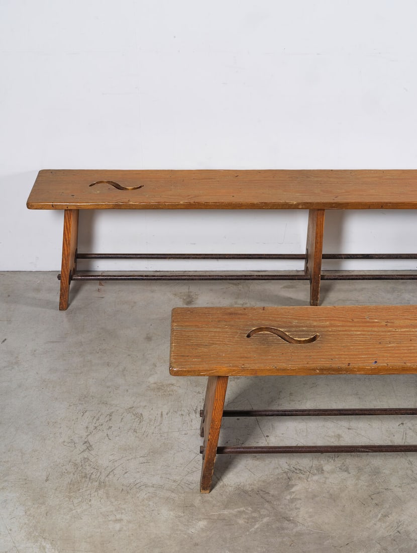 TRAVAIL FRANCAIS Paire de bancs - 5