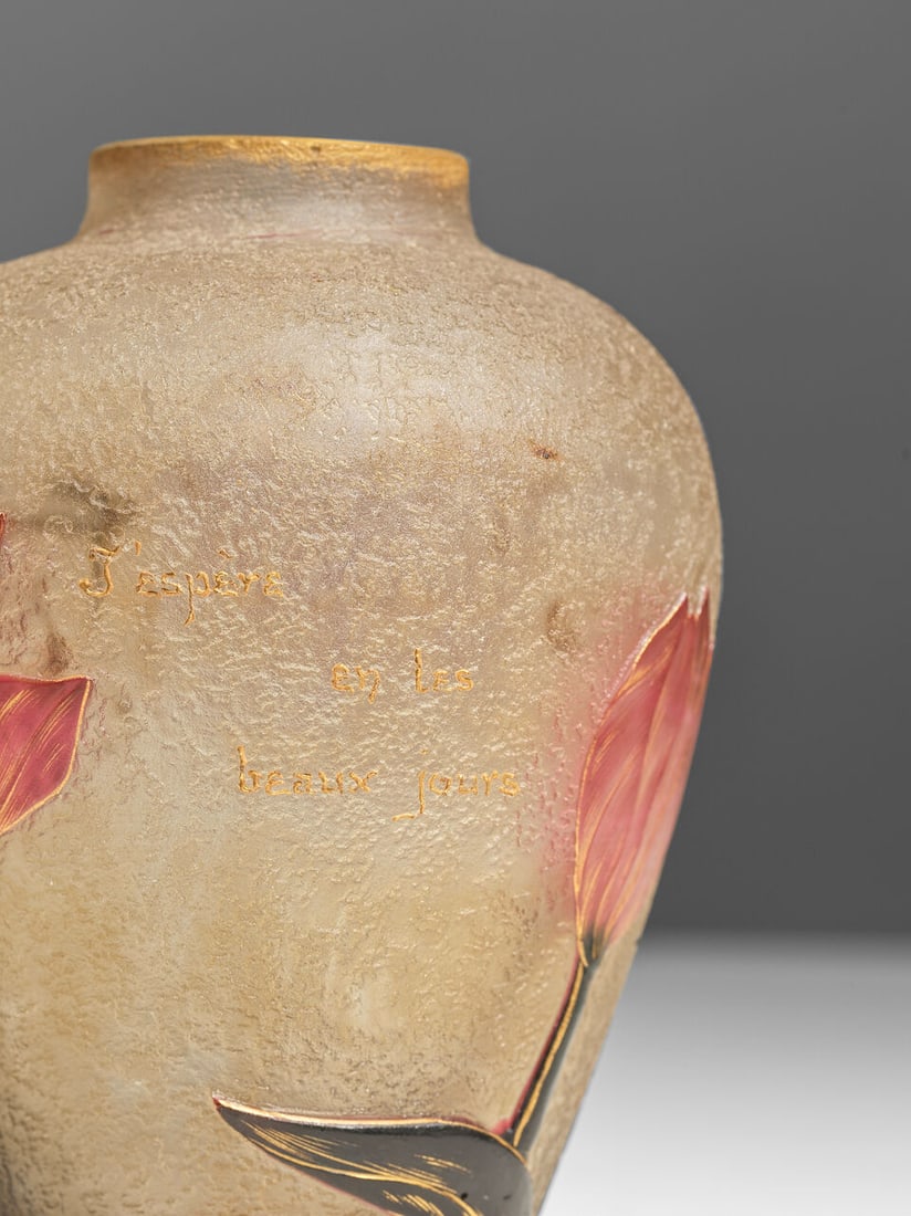 DAUM Nancy Vase parlant J'espère en les beaux jours - 2