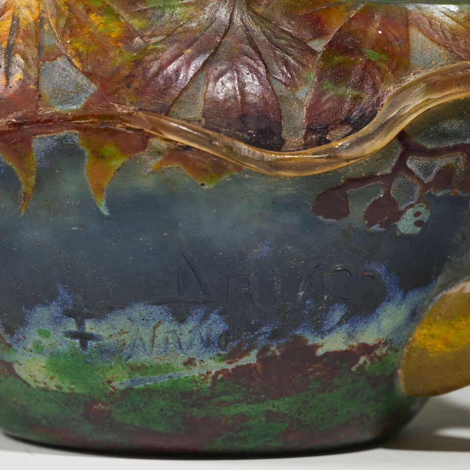 DAUM Nancy Verseuse à anse serpentine - 5