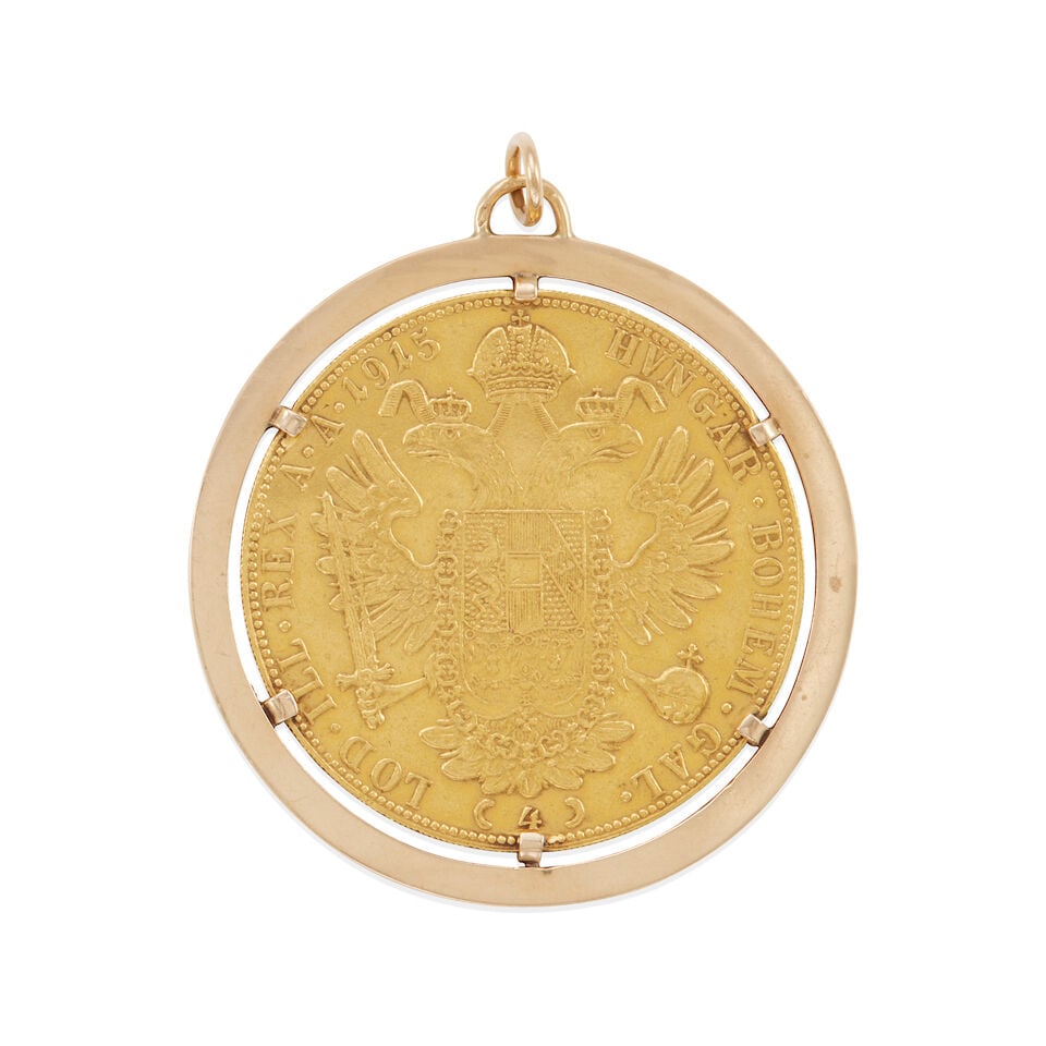 18K GOLD PENDANT WITH 23K GOLD COIN - 2