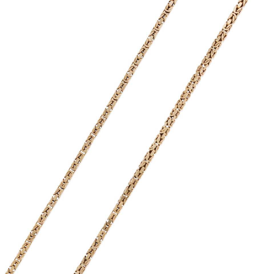 10K GOLD BYZANTINE CHAIN NECKLACE - 2