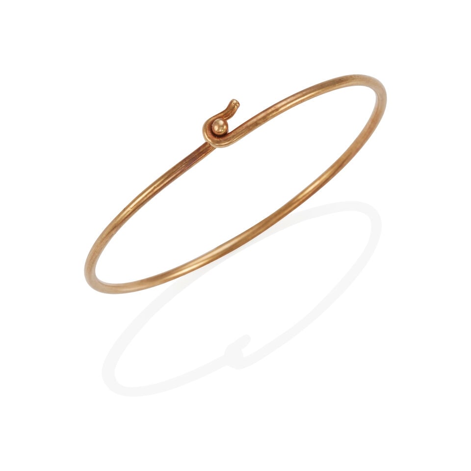14K GOLD WIRE HOOK BRACELET (1 of 2)