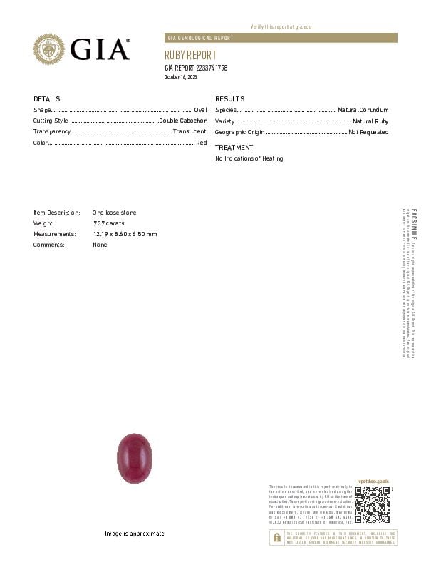 PLATINUM, DIAMOND AND RUBY RING WITH GIA REPORT - 2