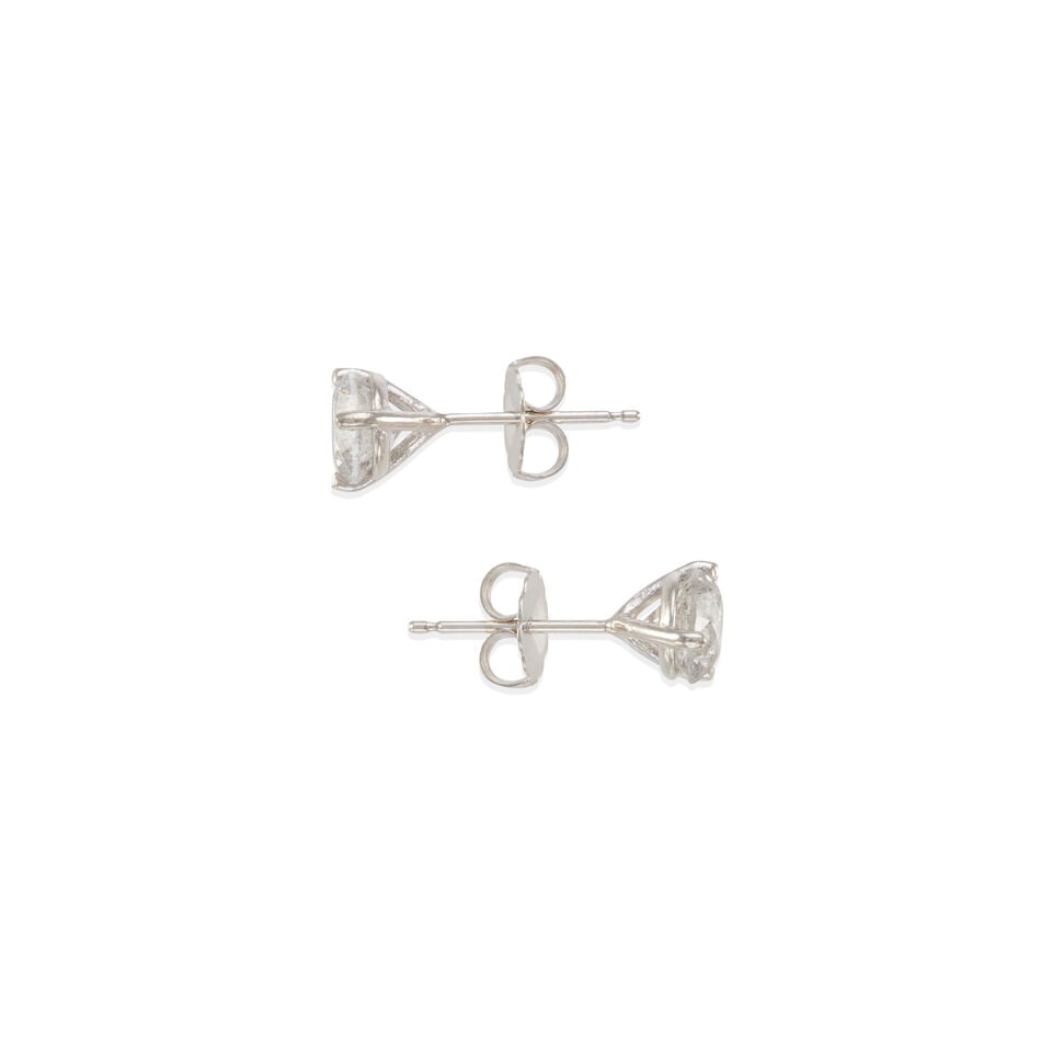 14K GOLD AND DIAMOND EARRING STUDS - 2