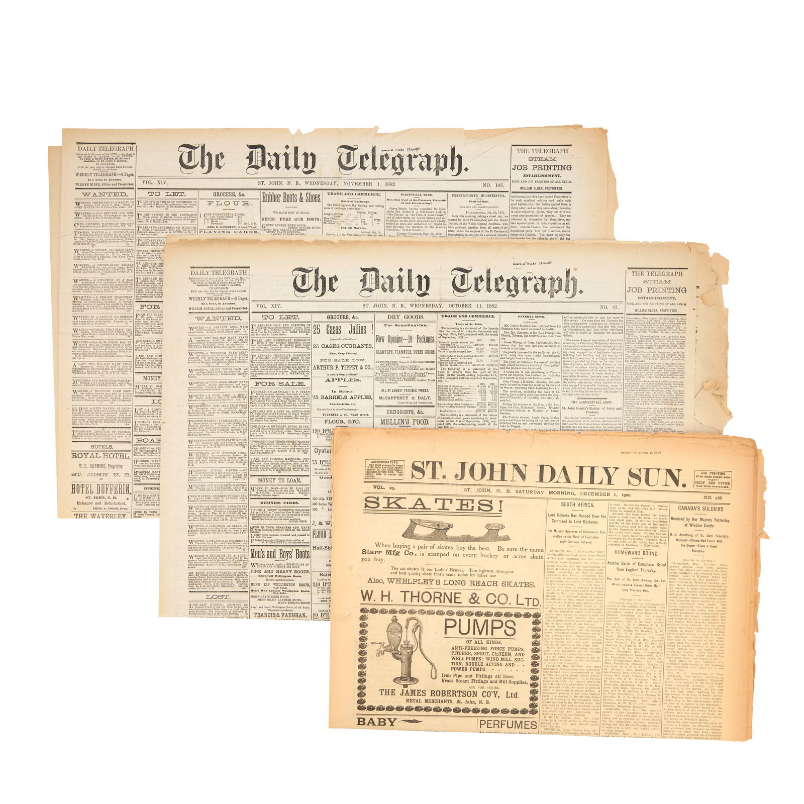 WILDE - NEWSPAPERS Collection of Canadian newspapers featuring reports of Oscar Wilde's North Am... (1 of 1)