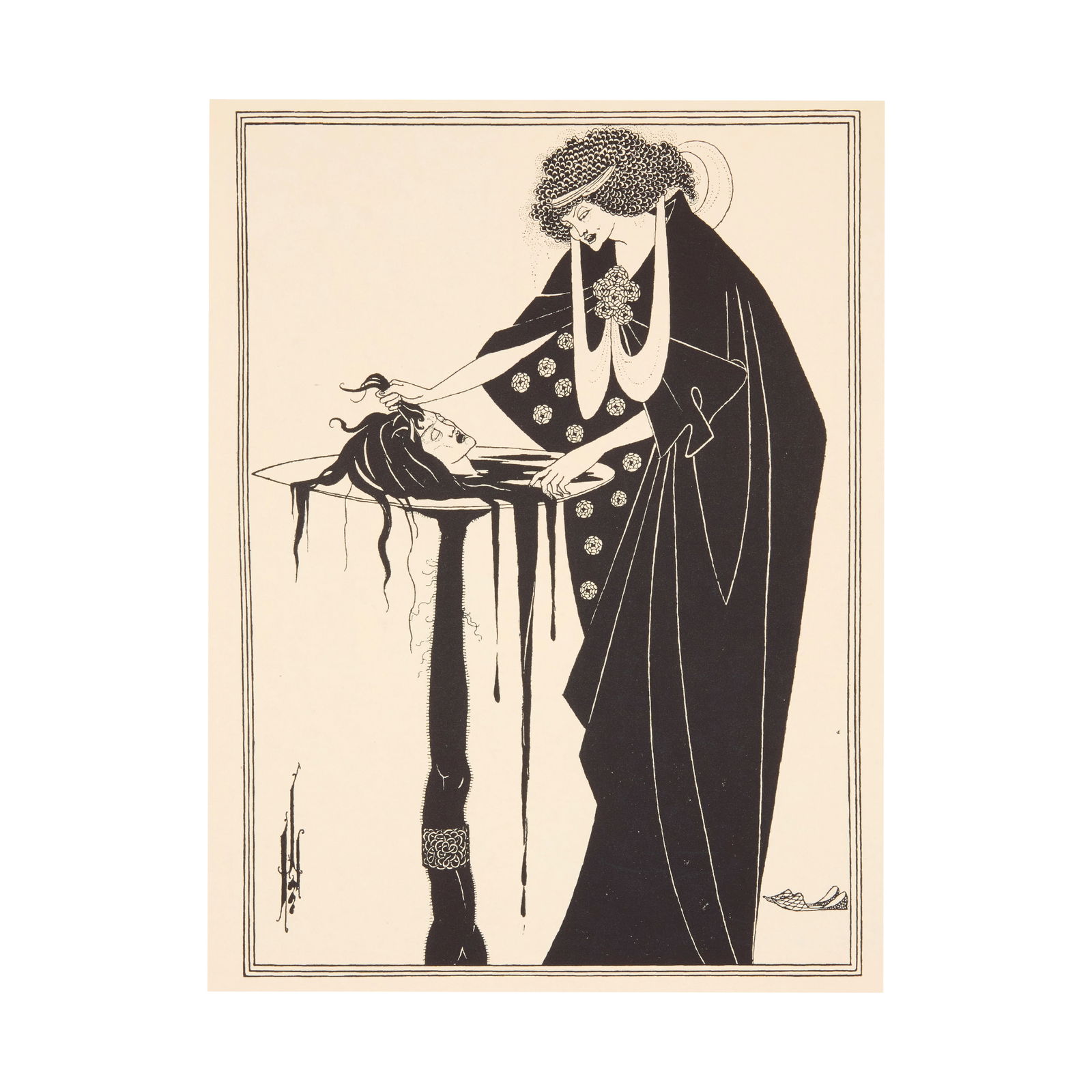 BEARDSLEY (AUBREY) A Portfolio of Aubrey Beardsley's Drawings Illustrating 'Salome', New York, J...: BEARDSLEY (AUBREY) A Portfolio of Aubrey Beardsley's Drawings Illustrating 'Salome', 17 plates on Japanese vellum, light browning, loose as issued in publisher's half vellum portfolio, gilt lettering
