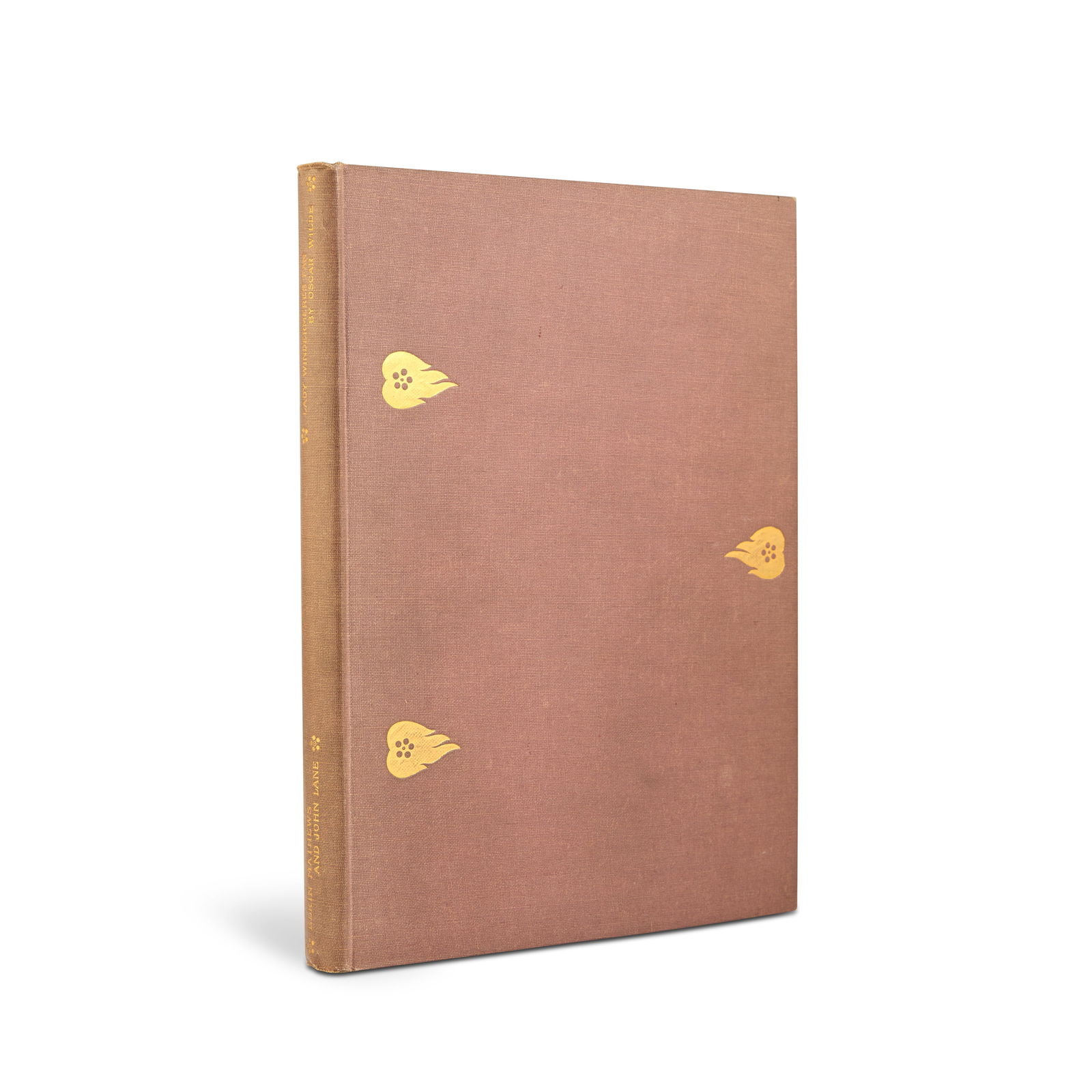 WILDE (OSCAR) Lady Windermere's Fan. A Play About a Good Woman, FIRST EDITION, [LIMITED TO 500 C...: WILDE (OSCAR) Lady Windermere's Fan. A Play About a Good Woman, FIRST EDITION, [LIMITED TO 500 COPIES], 16-page publisher's catalogue at end (September 1893), publisher's decorative salmon pink cloth