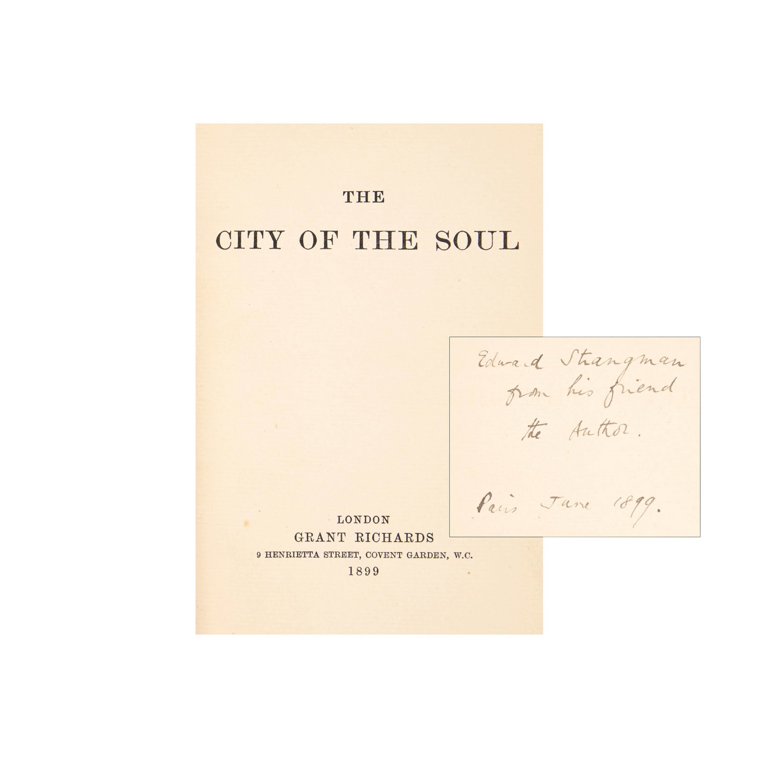 DOUGLAS [(ALFRED, LORD)] The City of the Soul, FIRST EDITION, AUTHOR'S PRESENTATION COPY inscrib... (1 of 1)