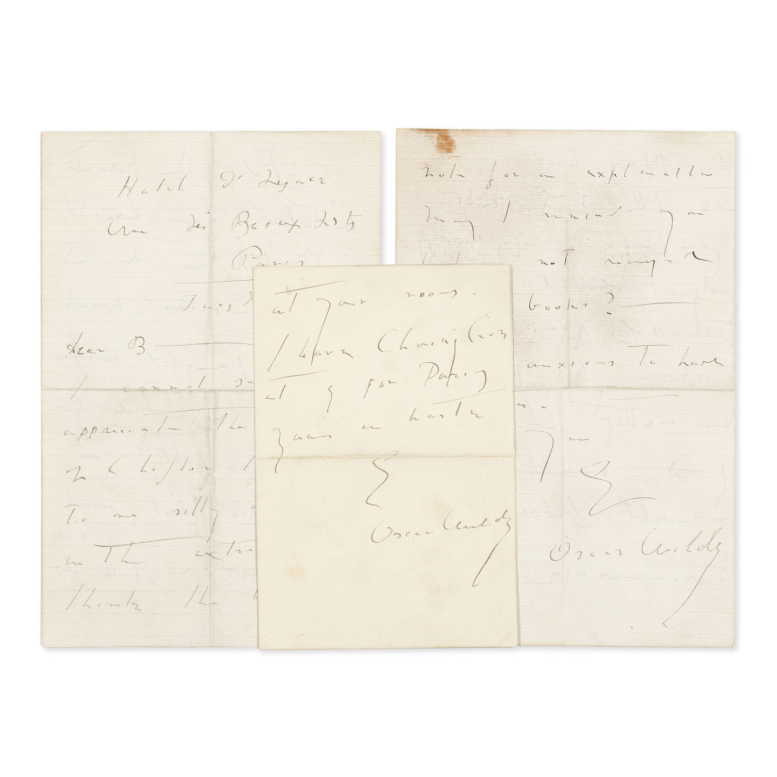 WILDE - FORGERIES [WILDE (OSCAR)] 'Autograph Manuscript. Rose D'Arcy [An Unfinished Story]. A Tr...: WILDE - FORGERIES [WILDE (OSCAR)] 'Autograph Manuscript. Rose D'Arcy [An Unfinished Story]. A Translation from the French made by him for his mother Lady Wilde 'Speranza'...', title and 53pp., on ver