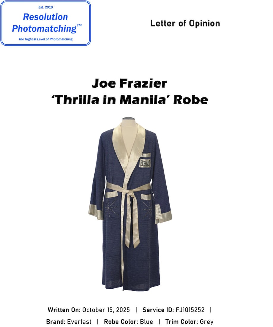 Joe Frazier's Fight Worn Robe From the Thrilla in Manila, Ali vs. Frazier [Araneta Coliseum, Cub... - 6