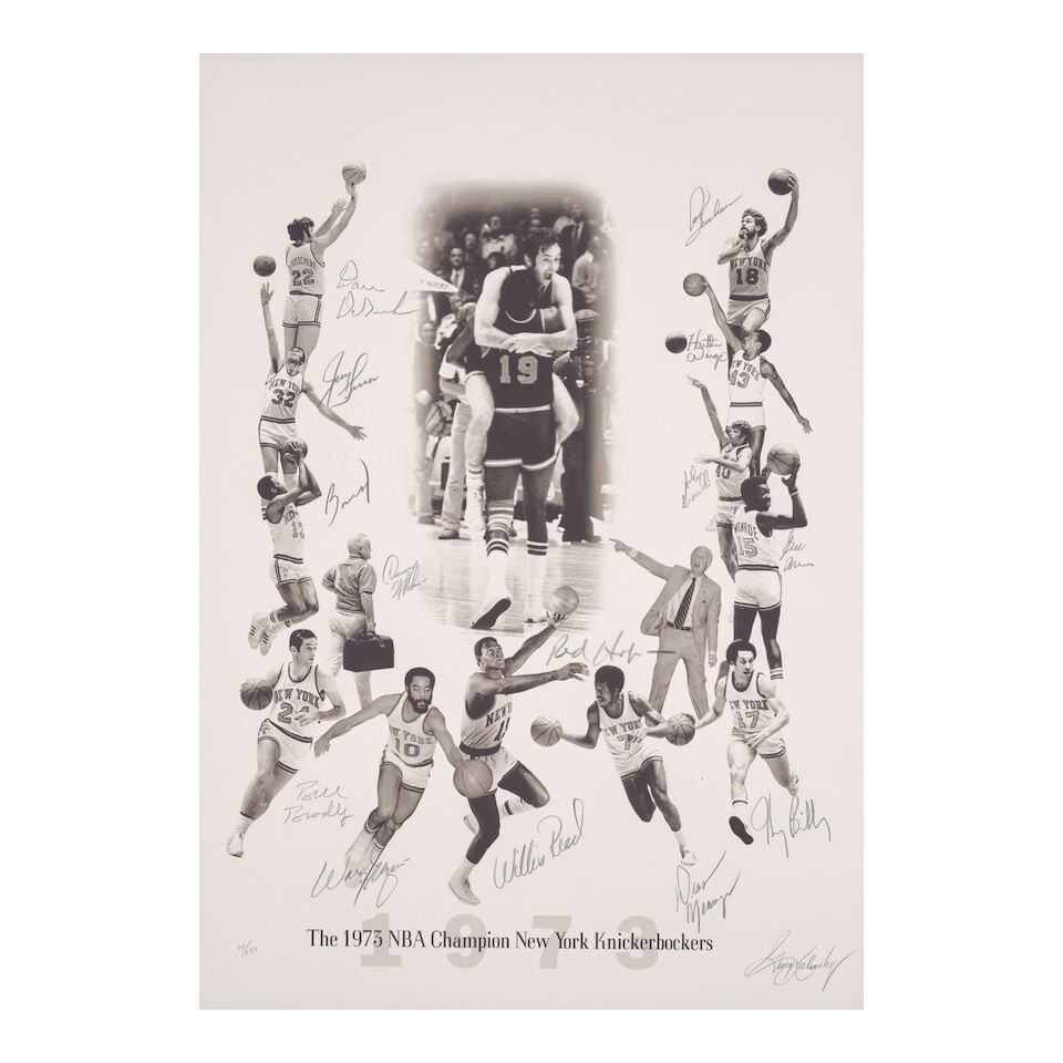 George Kalinsky (1936-2025): A Group of Signed NBA Champion New York Knickerbockers Material - 4